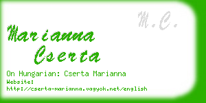 marianna cserta business card